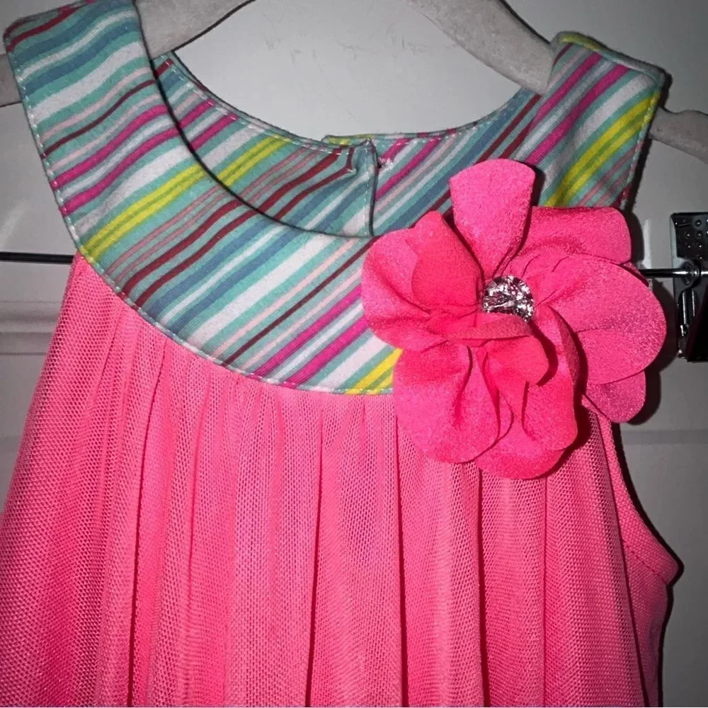 YOUNGLAND Halter A-Line Mesh Swing Dress